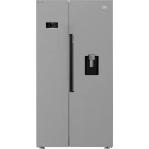 BEKO HarvestFresh ASD2442VPS American-Style Fridge Freezer - Stainless Steel