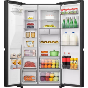 HISENSE PureFlat RS818N4IFE American-Style Smart Fridge Freezer - Black Stainless Steel