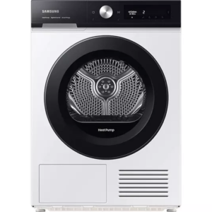 SAMSUNG Bespoke Series 6+ OptimalDry DV90BB5245AE S1 WiFi-enabled 9 kg Heat Pump Tumble Dryer - White & Black