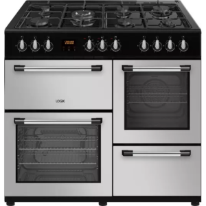 LOGIK LRC100S21 100 cm Dual Fuel Range Cooker - Silver