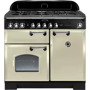 RANGEMASTER Classic Deluxe CDL100DFFCR C 100 cm Dual Fuel Range Cooker - Cream & Chrome