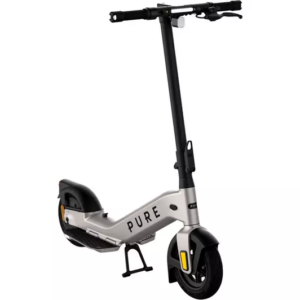 PURE ELECTRIC Pure Advance+ Electric Folding Scooter - Platinum Silver Metallic