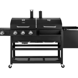 TOWER T978507 3 Burner Grill Gas & Charcoal BBQ & Smoker - Black