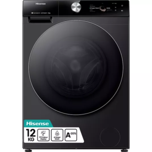 HISENSE 7S Series Auto Dosing WF7S1247BB AI WiFi-enabled 12 kg 1400 Spin Washing Machine – Black