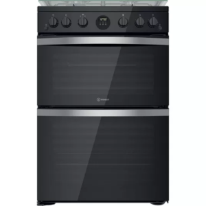 INDESIT Flame Control ID67G0MCB 60 cm Gas Cooker - Black