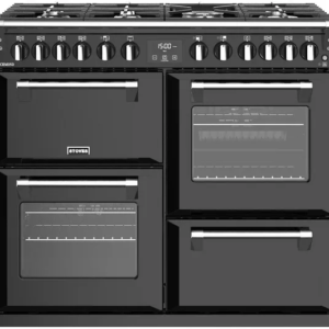 STOVES Richmond S1000DF MK22 Dual Fuel Range Cooker - Black & Chrome